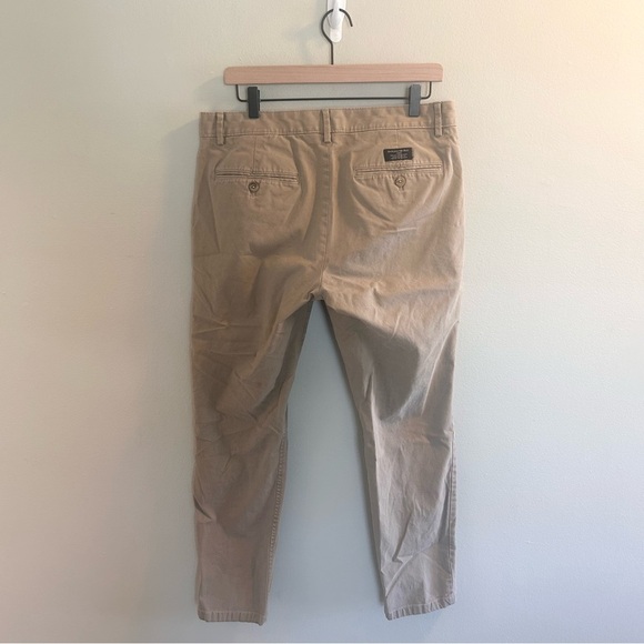 Banana Republic Fulton Chino Skinny Stretch Chino Khaki Mens Size 33 x 32 - Picture 6 of 12